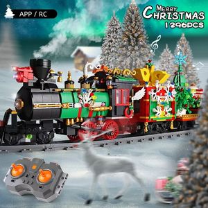 En Stock Moule Roi 12012s Noël Train Électrique <span class=keywords><strong>Noel</strong></span> Modèle Spécial Pour La Fete Briques APP Contrôle Gril Cadeau De Noël - Product Image 4
