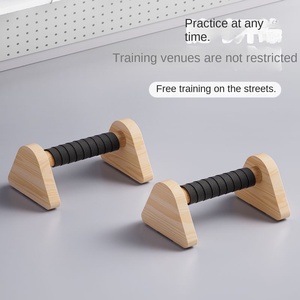 Thân Thiện Với Môi Bằng Gỗ Với EVA Push-Up Khung Người Đàn Ông Của Phụ Trợ Huấn Luyện Viên Đẩy Up Nga Đứng-Up Tập Thể Dục Hình Chữ I Parallettes - Product Image 2