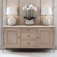 Buffet mural moderne en bois massif modulaire à sept tiroirs, style vieilli, pour chambre à coucher