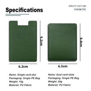 Tarjetero de Cuero PU para Teléfono Celular, Adhesivo Trasero, Personalizable con Logotipo, para Promociones, Venta al Por Mayor de Fábrica - Product Image 4