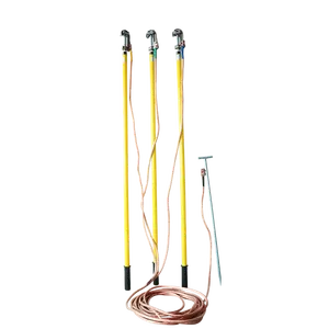 Safety High Voltage Telescopic Copper Clamp Earthing Grounding Rod Set