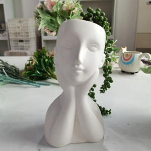 Figura creativa al aire libre, maceta de cerámica con <span class=keywords><strong>cabeza</strong></span> de maceta con escultura Vintage para <span class=keywords><strong>cabeza</strong></span> de mujer - Product Image 2
