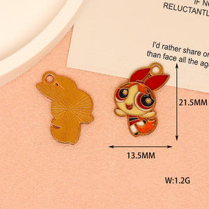 Karikatür Sevimli Kızlar Üniforması Kadın Çinko Alaşımı Yağ Damlası DIY Yaratıcı Animasyon Süs Telefon Zinciri Kolye Aksesuarları - Product Image 6