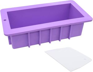 แม่พิมพ์ขนมปังซิลิโคนแบบปรับแต่งได้ DIY สำหรับคนตื่นเช้า แม่พิมพ์สบู่ LFGB แบบช่องเดียว สำหรับทำสบู่ - Product Image 3