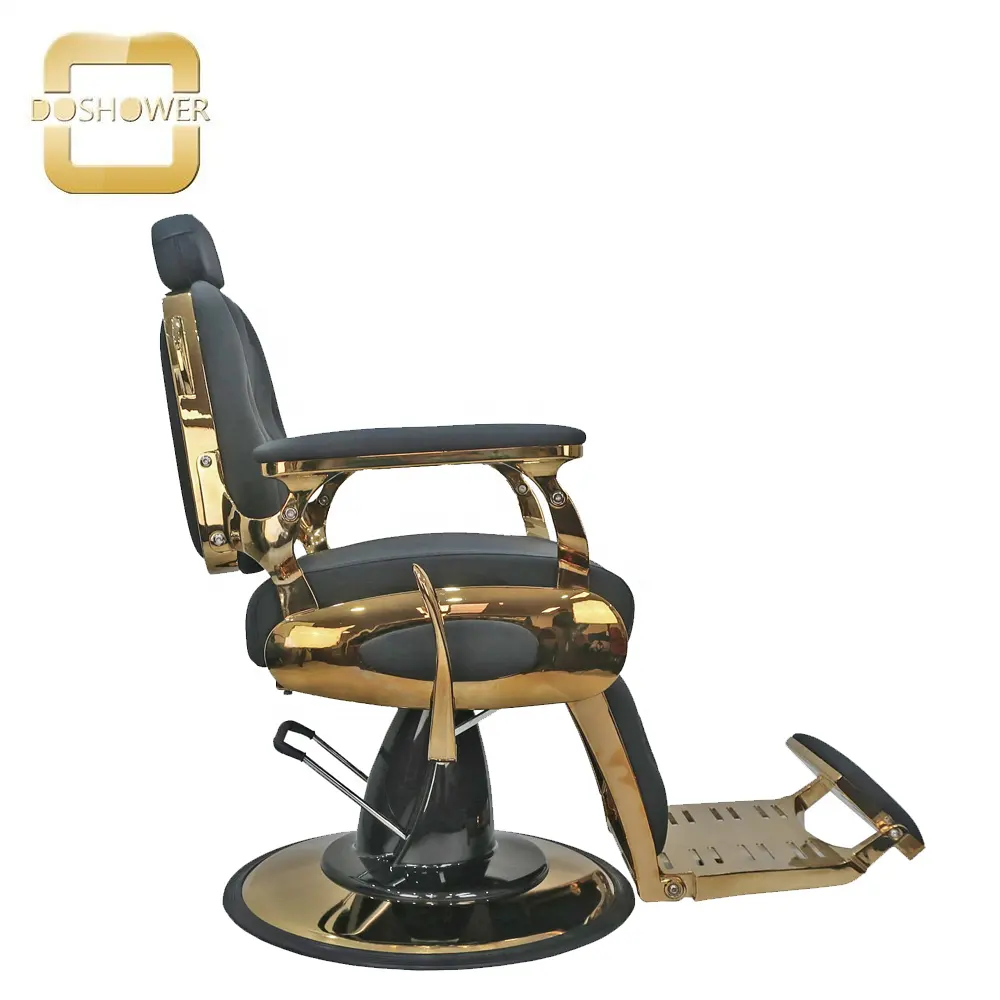 heavy duty barber chair luxury with golden barber chair vintage style for wholesale barber chair hair salon