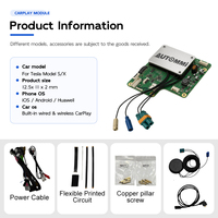 Módulo Decodificador de Sistema Android 13 Actualizado para Model S/X, Apple CarPlay y Android Auto Inalámbricos, Video Multimedia para Automóvil Tesla