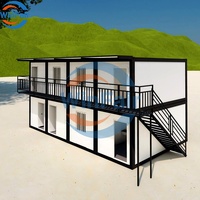 Maison conteneur préfabriquée WinFair Kenya de 20 pieds, villas à 2 étages pour villa rurale / ferme / bungalow en bord de mer