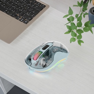<span class=keywords><strong>2025</strong></span> New Arrival LED văn phòng Chuột Pc vỏ trong suốt 2.4 Gam mô hình kép có thể sạc lại mini phong cách - Product Image 3
