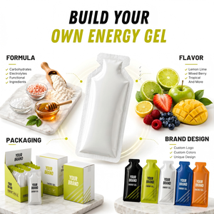 Gel Energético de Carbohidratos con Fórmula Personalizada para la Resistencia |   Gel Electrolítico Deportivo |   Suplemento para Adultos Sin Nicotina de Marca Privada - Product Image 5