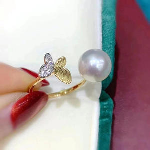 Support de bague en argent S925 pour accessoires de perles DIY, édition magnifique avec perles de 4-6 mm, 1725-Support vide pour bijoux en argent - Product Image 2