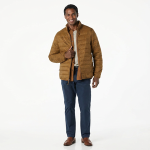 Blouson matelassé en toile avec col montant, design à bulles, logo personnalisable sur le devant, respirant, tailles et couleurs personnalisables - Product Image 1