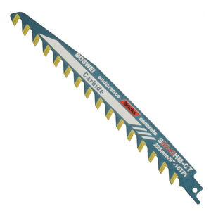 Boswei Carbide Reciprocating Saw Blade 225mm 16Tpi For Concrete Brick Cutting - Product Image 1