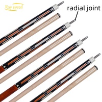 Queue de billard professionnelle Rayspeed pour carrom, fût en érable de haute qualité, joint en acier inoxydable, pointe de 11,8 mm, joint central 1/2 séparé