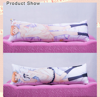 Housse de coussin en polyester doux 100 % non toxique, motif dessin animé, fermeture éclair, personnalisable, 50x150cm, taie d'oreiller pour le corps, pour la maison, Punuo