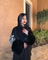 Abaya noire 2026, abaya brodée, fourrure italienne avec ourlet brodé à la main, noir pur, couleur unie, robe longue musulmane pour femmes, robe de fête