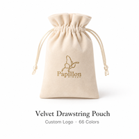 Pochettes en velours personnalisées de petite taille pour l'emballage de cadeaux, l'emballage de bijoux, l'emballage de cadeaux de fête, couleurs personnalisées disponibles