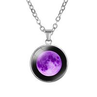 Nouveauté Collier avec pendentif personnalisé en forme de phase lunaire de naissance, pendentif lumineux personnalisé pour anniversaire, phase lunaire