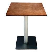 Table carrée de style vintage pour café, salon de thé, table en panneau marin, table de dessert rétro, table de boulangerie, chaise, mobilier de maison
