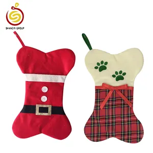 Wholesales Festival Seasonal Ornaments Supplier Tree Decorations Dog Bone Fish Cute Pet Christmas Stocking