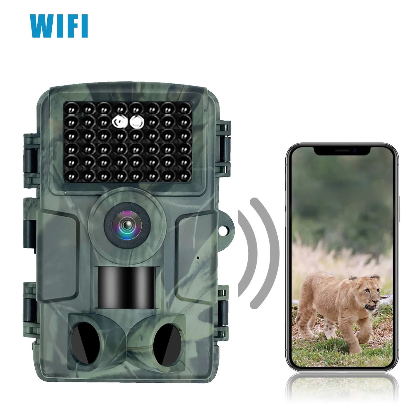 Wifi Hunting Camera 48MP 2.7K Wildlife Cameras Forest Wildcamera Photo Video Trap Tracking Surveillance Trail Camera