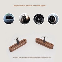 StickSolid Diffuseur de parfum de voiture solide moderne Clip d'évent en bois de noyer noir Décoration de voiture avec parfum d'océan Rose Cologne