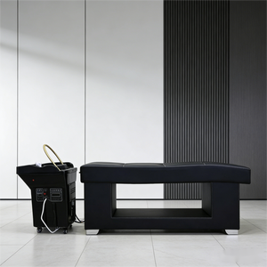 <span class=keywords><strong>Bac</strong></span> à shampoing mobile portable avec circulation d'eau thermostatique, lavabo de lavage de cheveux sur roulettes, en acrylique et métal, design moderne - Product Image 5