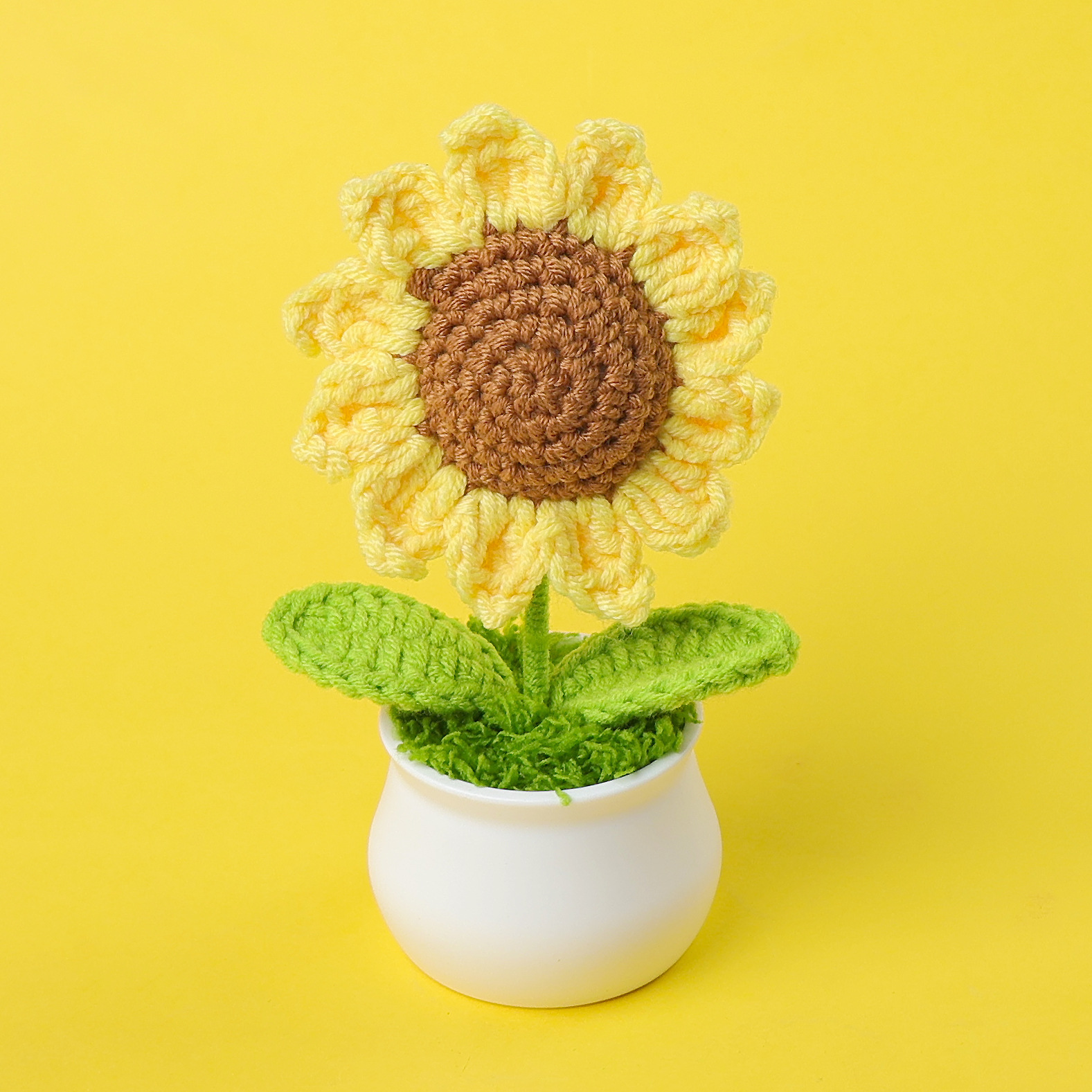 Pot de tournesol (5 cercles) - jaune vif
