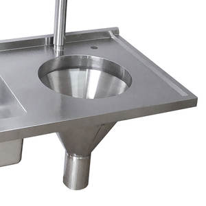 अनुकूलित स्टेनलेस स्टील 304 अस्पताल निपटान इकाई इस्तेमाल किया मोरी ढिलाई कूदनेवाला के साथ सिंक पानी तालाब - Product Image 3