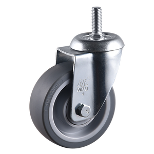 VIMA 4 Polegada <span class=keywords><strong>5</strong></span> Polegada Roda De Plástico Castor Cinza TPR PP Rodízio Rodas Do Carrinho De Compras Pesados Rodízios Giratórios com Freio - Product Image 6