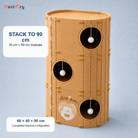 Nouvelle Tente Niche pour Chat Moderne et Mignonne en Feutre Synthétique Multi-couches, Durable, Personnalisable, en Forme de Carton Artistique, Lit et Nid de Sommeil en Arbre