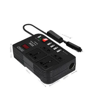 Factory Price Black 300w Car Power Inverter Converter 12v To 220v Car Power Inverter Charger