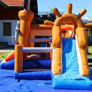 Hupfburg Pirate Inflatable Large Bounce House Castillo Inflable Saltarin With Slide