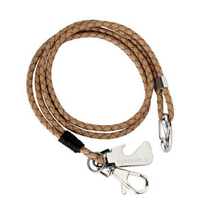 Ouvre-cordon tressé en cuir brun fermoir chien porte-clés Bracelet poignet porte-clés <span class=keywords><strong>Portable</strong></span> maison voiture clés porte-anneau <span class=keywords><strong>collier</strong></span> - Product Image 1