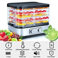Déshydrateur alimentaire électrique pour la maison, 5 plateaux, contrôle numérique, jusqu'à 70°C, temps réglable de 1 à 24 heures