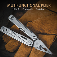 GHK Nouveau Design Multi-outils de Survie Extérieur 18 en 1 en Acier Inoxydable Pince Pliante Multi-outils