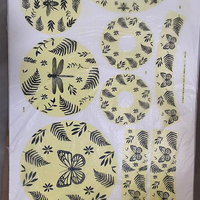 YUTAI Lámina de Transferencia de Agua de Alta Calidad con Calcomanías de Cerámica de Mariposa Flexibles, Papel Blanco para Serigrafía