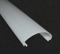 Diffuseur de couverture de lumière en plastique extrudé personnalisé transparent pour lampe d'armoire à LED