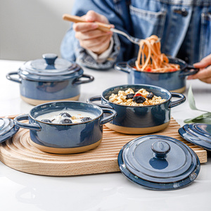 Bán Hàng Nóng Thiết Kế Bắc Âu Gốm Mini Soong Nồi Với Nắp Lò An Toàn Đồ Nấu Nướng Để Nướng - Product Image 2