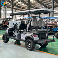 Voiture de golf professionnelle 6 places avec batterie au lithium 72V, prix usine personnalisé pour parcours de golf, complexe hôtelier, aéroport, navette électrique