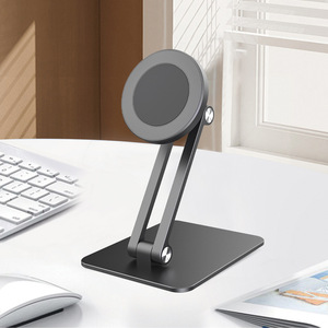 Desktop <b>Stand</b> Base With Magnetic Bracket For <b>Tablets</b> And Mobile Phones Aluminum Alloy 17mm Ball Joint Desk Mount - Product Image 3