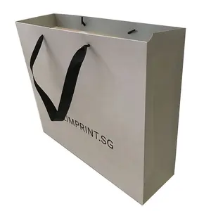 맞춤형 맞춤형 디자인 쇼핑 선물 비즈니스용 면 손잡이가 달린 종이 가방