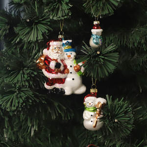 Adorno de vidrio soplado a mano colgante de Navidad, decoración de hamburguesa de helado para regalos de Navidad, figuras de vidrio, molde Donut - Product Image 3
