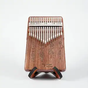 17 Key Kalimba Instrument Full Solid Wood Maracas Thumb Piano 21