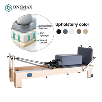 Reformer Pilates Robuste ONEMAX avec Capacité de Charge de 200 kg, Pieds Antidérapants à Haute Friction, Lit Professionnel en Bois d'Érable
