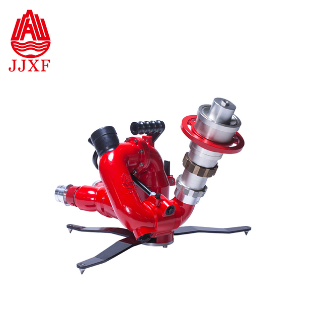 JJXF Portable Stainless Steel Fire Fighting Water Cannon Fire Monitor 42.2L/S Flow 67m Shot Distance for Airport Fire Protection