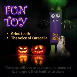 2024 AFP 1 karton cadılar bayramı serisi Pet köpekler kediler oyuncaklar köpek gıcırtılı çiğneme halat oyuncak kedi Teaser değnek oyuncak köpekler ve kediler için oynarken - Product Image 4