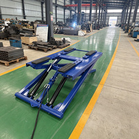 BaiWo CE-Zertifizierte 3500kg Tragbare Mittelhub-Auto-Scherenhebebühne 1,2m Hubhöhe Einfache Montage für Kleine Reparaturwerkstätten