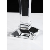 Support de bougie pilier en cristal fait main, style européen, écologique, pour bougies chauffe-plat, idéal pour mariage, fête et décoration intérieure - Vente en gros