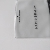 Emballage de collier en PVC transparent mat imperméable avec fermeture éclair, logo personnalisé, mini, pour montres et bijoux