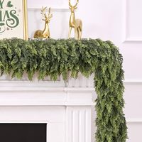 Guirlande de verdure artificielle réaliste de 2,7 m pour cheminée, en pin écologique et durable, pour Noël, cheminée, table, fêtes de fin d'année